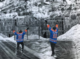 "The Dream Begins Here" PERSONALIZED Hockey Artwork