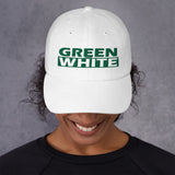 GREEN and WHITE Dad hat