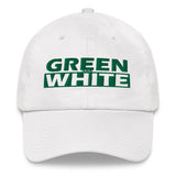 GREEN and WHITE Dad hat