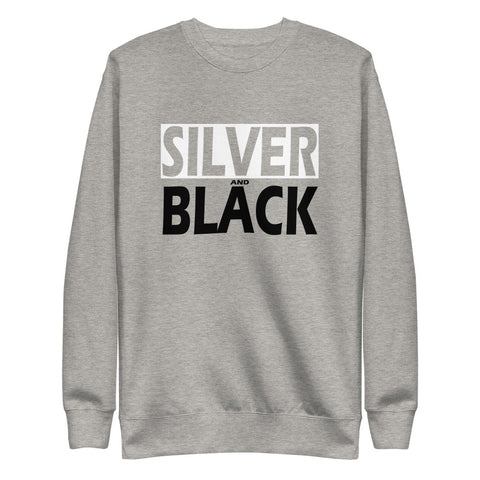SILVER and BLACK Unisex Fleece Pullover