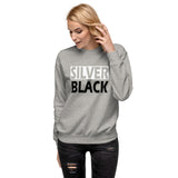 SILVER and BLACK Unisex Fleece Pullover