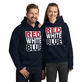 RED WHITE and BLUE Unisex Hoodie