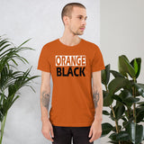ORANGE and BLACK Short-Sleeve Unisex T-Shirt