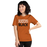 ORANGE and BLACK Short-Sleeve Unisex T-Shirt