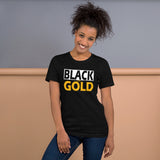 BLACK and GOLD Short-Sleeve Unisex T-Shirt