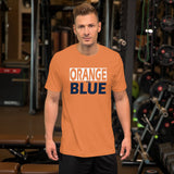 ORANGE and BLUE Short-Sleeve Unisex T-Shirt