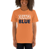 ORANGE and BLUE Short-Sleeve Unisex T-Shirt