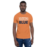 ORANGE and BLUE Short-Sleeve Unisex T-Shirt