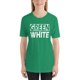 GREEN and WHITE Short-Sleeve Unisex T-Shirt