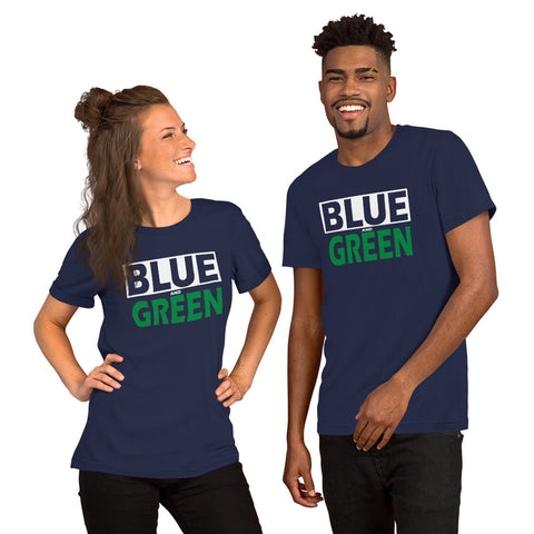 BLUE and GREEN Short-Sleeve Unisex T-Shirt