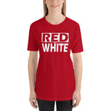 RED and WHITE Short-Sleeve Unisex T-Shirt