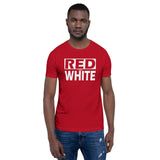RED and WHITE Short-Sleeve Unisex T-Shirt