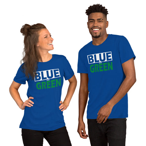 BLUE and GREEN Short-Sleeve Unisex T-Shirt