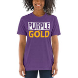PURPLE and GOLD Short sleeve t-shirt