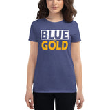 BLUE and GOLD Women's short sleeve t-shirt