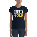 BLUE and GOLD Women's short sleeve t-shirt