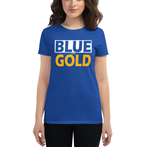 BLUE and GOLD Women's short sleeve t-shirt